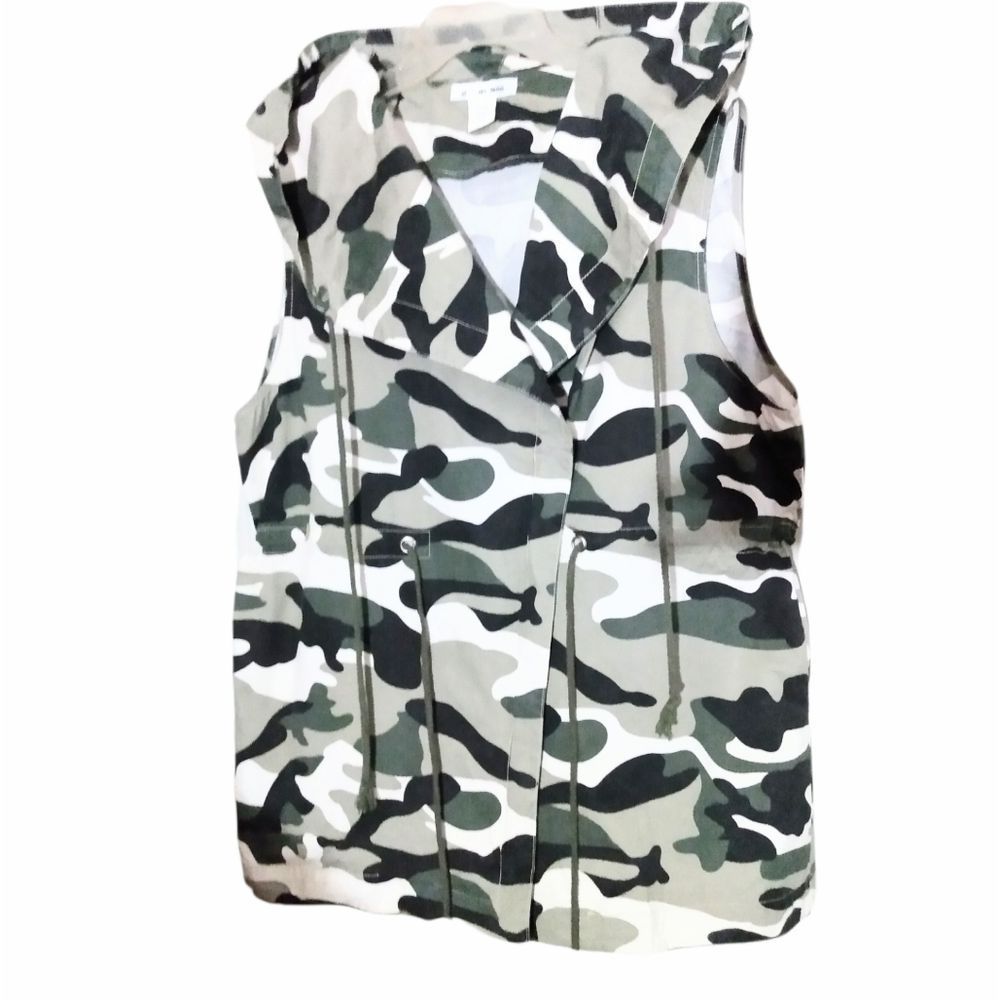 K Glam Fatigue Hooded Vest Size 1XL